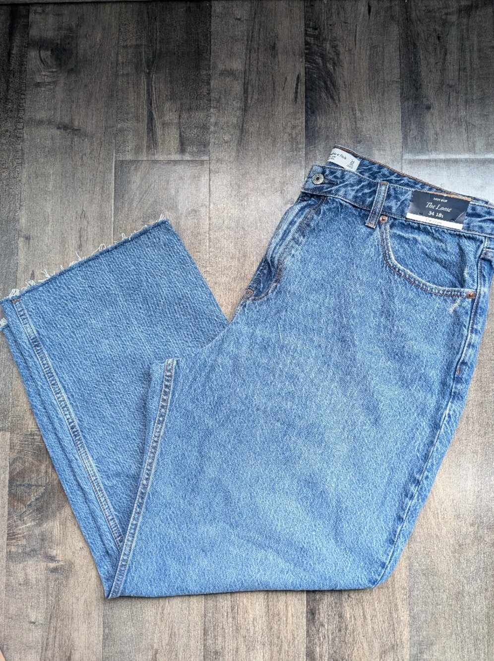Abercrombie & Fitch NWT Curve Love The Loose High Rise Jeans 34/18S